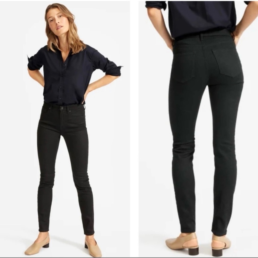 Everlane The Mid-Rise Skinny Jean Ankle Length in Black Size 24